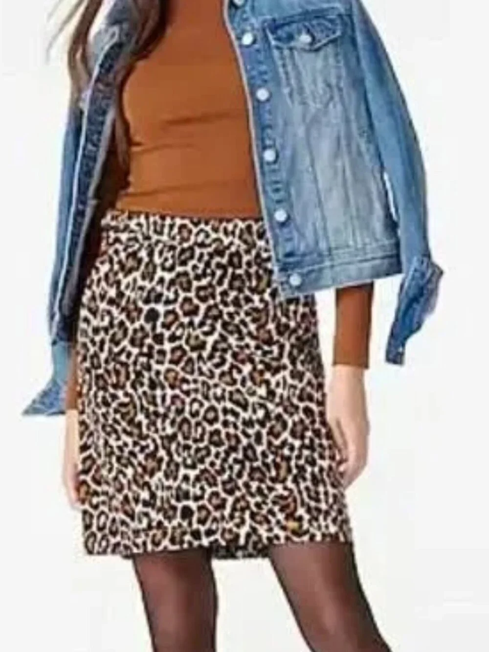 J. Crew Leopard Print Buckle Mini Skirt in Corduroy